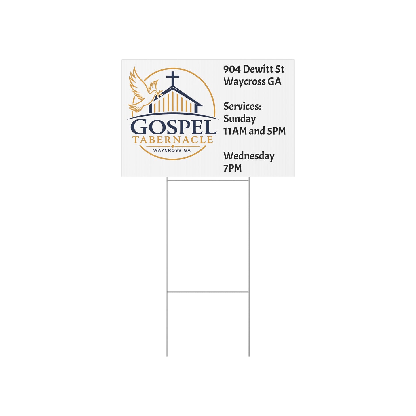 Gospel Tabernacle Lawn Sign